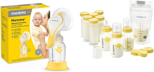 New Harmony Manual Breast Pump and Breastfeeding Gift Set Bundle
