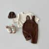 3560C Newborn Clothes Boy'S Corduroy Jumpsuit Autumn Winter Baby One Piece Clothes Casual Bib Pants