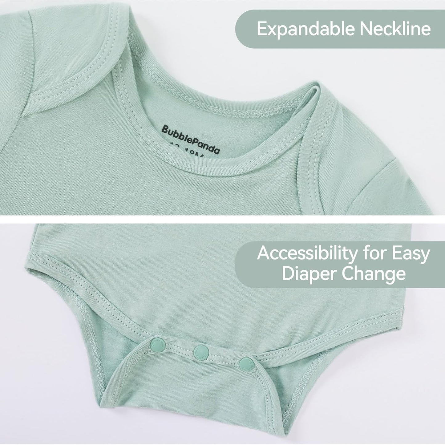 Bubblepanda Bamboo Baby Onesie Unisex Baby Bodysuit Baby Clothes Girl Boy 0-24 Months Gender Neutral