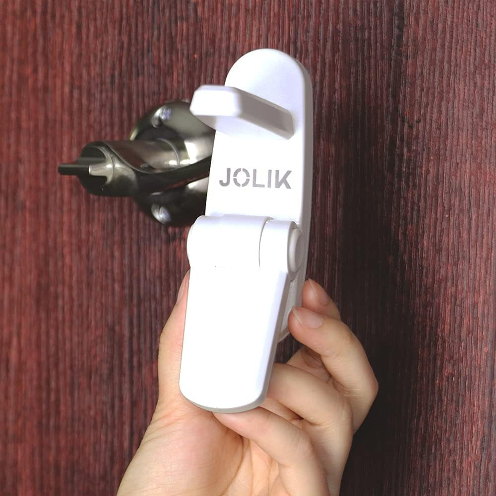 Improved Childproof Door Lever Lock(4 Pack) & Handles Premium Bonding Adhesive - Door Handle Child Proof