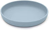 Nouka Flat Plate | 100% Food-Grade Silicone Baby Plates | Comes with a Lip Edge | Non-Slip & Soft | Dishwasher Friendly | Lily Blue | Size 7.5 In