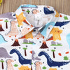 2024 Baby Summer Clothing Toddler Kids Baby Boys Tops T-Shirt Colorful Dinosaur Shorts Bottoms 2Pcs Outfits Clothes 1-6T