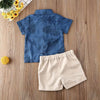 2020 Baby Summer Clothing 2Pcs Toddler Kids Baby Boys Clothes Leaves Print T-Shirt Tops+Short Pants Outfits 1-6Years