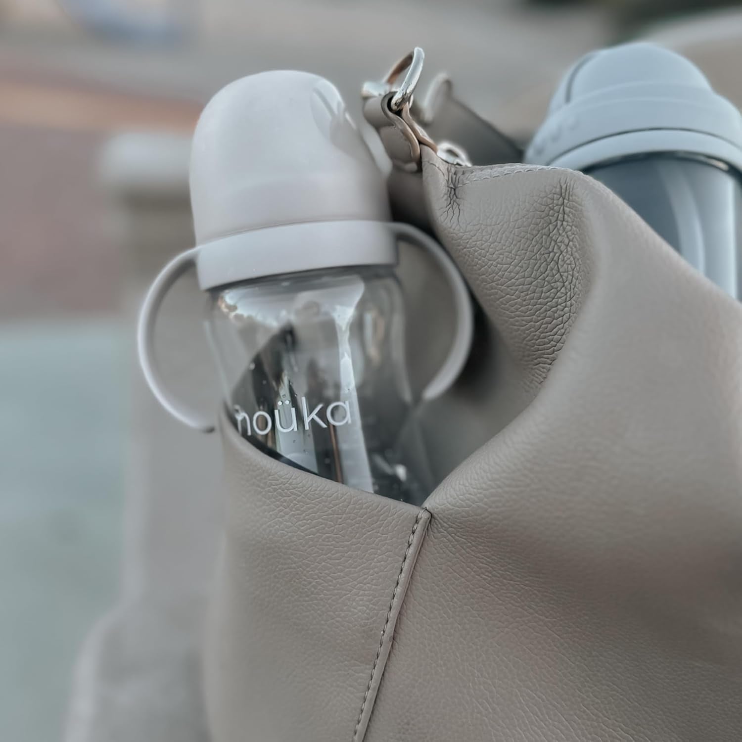 Nouka Soft Spout Tritan Sippy Cup | Leak Proof and Easy Grip | Removable Handles | Sunrise