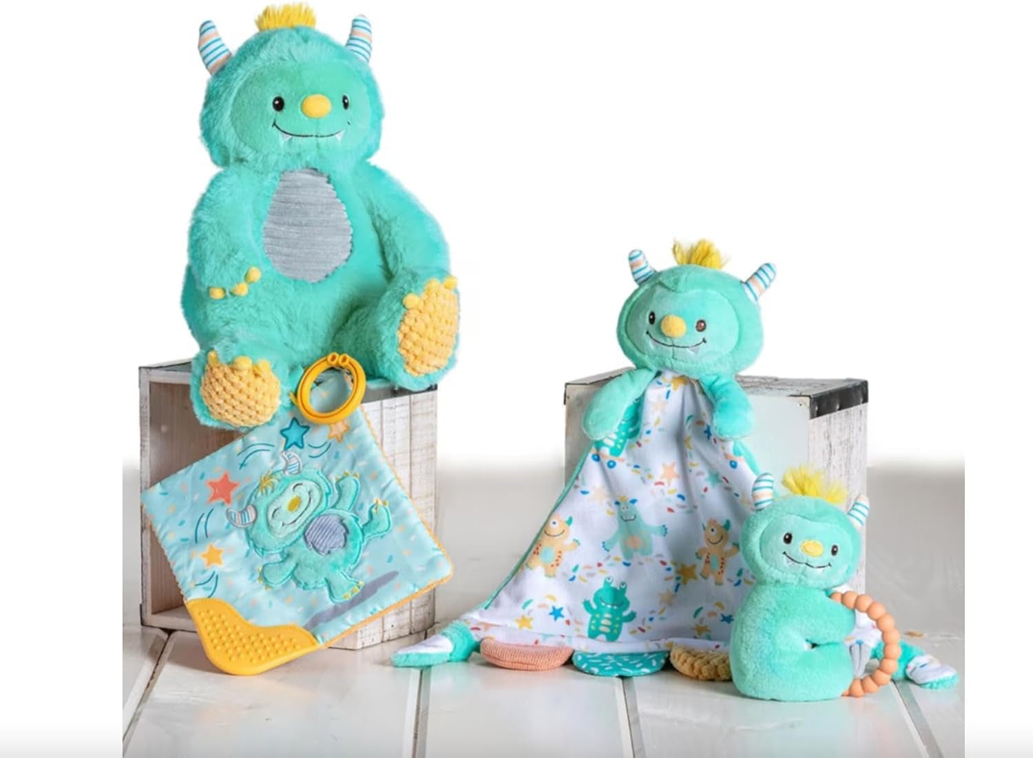 - Sweet Soothie Baby Teether Rattle - Soft & Textured Teething Toy - Soothing & Entertaining for Infants - Mookie Monster
