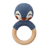 BPA Free Baby Wooden Teether Crochet Cartoon Baby Rattle Toys Wooden Ring Rodent Toys Mobile Gym Kids Newborn Educational Toys