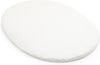 Sleepi Mini Fitted Sheet, White - Soft Sheets for Sweet Dreams - Made for the Oval Sleepi Mini Mattress - Safe, Stylish & Washable - 100% Fine Cotton Percale