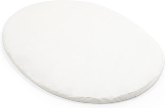 Sleepi Mini Fitted Sheet, White - Soft Sheets for Sweet Dreams - Made for the Oval Sleepi Mini Mattress - Safe, Stylish & Washable - 100% Fine Cotton Percale