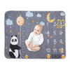 1 Set Baby Monthly Record Growth Milestone Blanket Newborn Photography Props Accessories Creative Cartoon Bear Printing