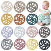 Baby Colorful Silicone Teether Toy Ball Training Hand Grip Baby Teething Infant Chewing Toy Food Safety Silicone Baby Essentials