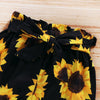 2020 Baby Summer Clothing Newborn Baby Girl Floral Clothes Short Sleeve Romper Jumpsuit+Sunflower Tutu Shorts 3Pcs Outfits Set