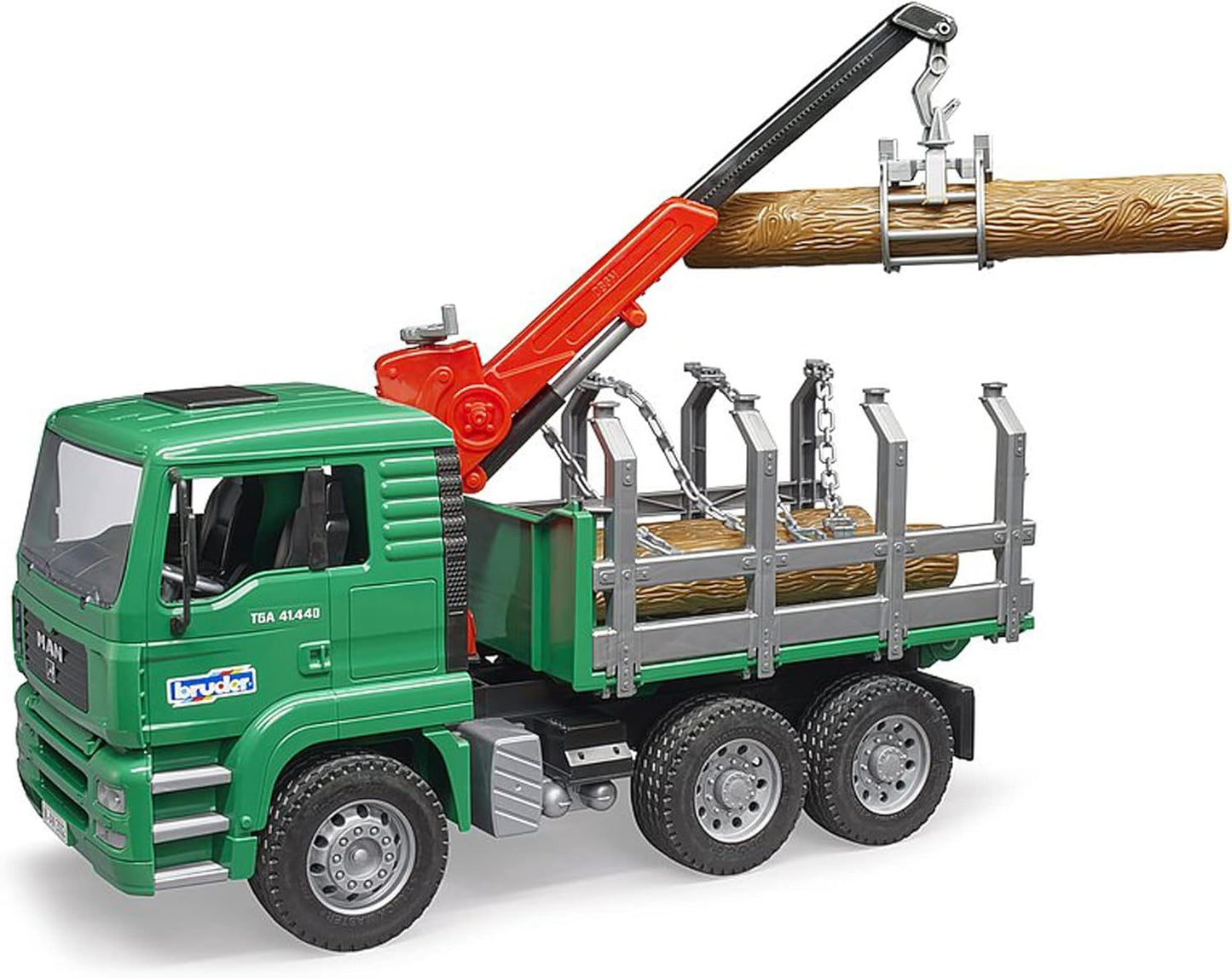 02769 Man Timber Truck with Loading Crane and 3 Trunks