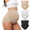 Y25D Maternity Underwear Seamless High Waisted Maternity Panties Belly Support over Bump Maternity Panties That Don' T Dig in Maternity Underwear for All Trimester Maternity Pants under Maternity Jeans