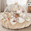 5-In-1 Thick & Plush Baby Play Gym, Tummy Time Play Mat with 6 Toys, Cat Bed, Dog Bed, Cloudico, Convertible Stage-Based Developmental from Baby to Toddler, 19.29 X 45.28 X 45.28 Inches Tummy Time Comfortable Nursery Development Easy Assembly Mat