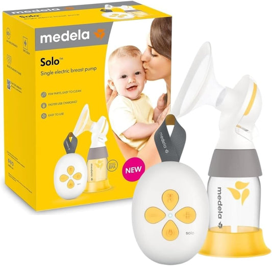 New  Solo Breast Pump – Lightweight and Easy to Use Single Electric Breast Pump with Flex Shields, Providing More Comfort and Expressing More Milk