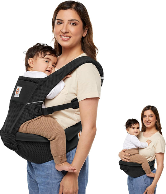 Alta Hip Seat All-Position Breathable Mesh Hip Seat & Carrier, Onyx Black