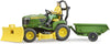 09824 Bworld John Deere Lawn Tractor W Trailer and Gardener