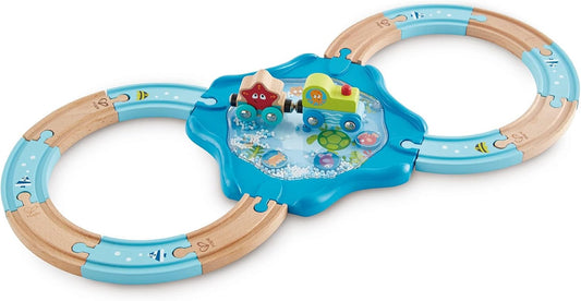 Undersea Figure 8 Play Set | under Water Inspired Wooden Railway and Train Toy Set for Toddlers