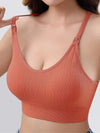 Maternity Solid Color Seamless Nursing Bra, Soft Supportive Detachable Chest Pad Maternity Bra, Maternity Underwear for All Seasons, Breathable Underwear, Pregnancy Maternity Bra, Maternity Clothes