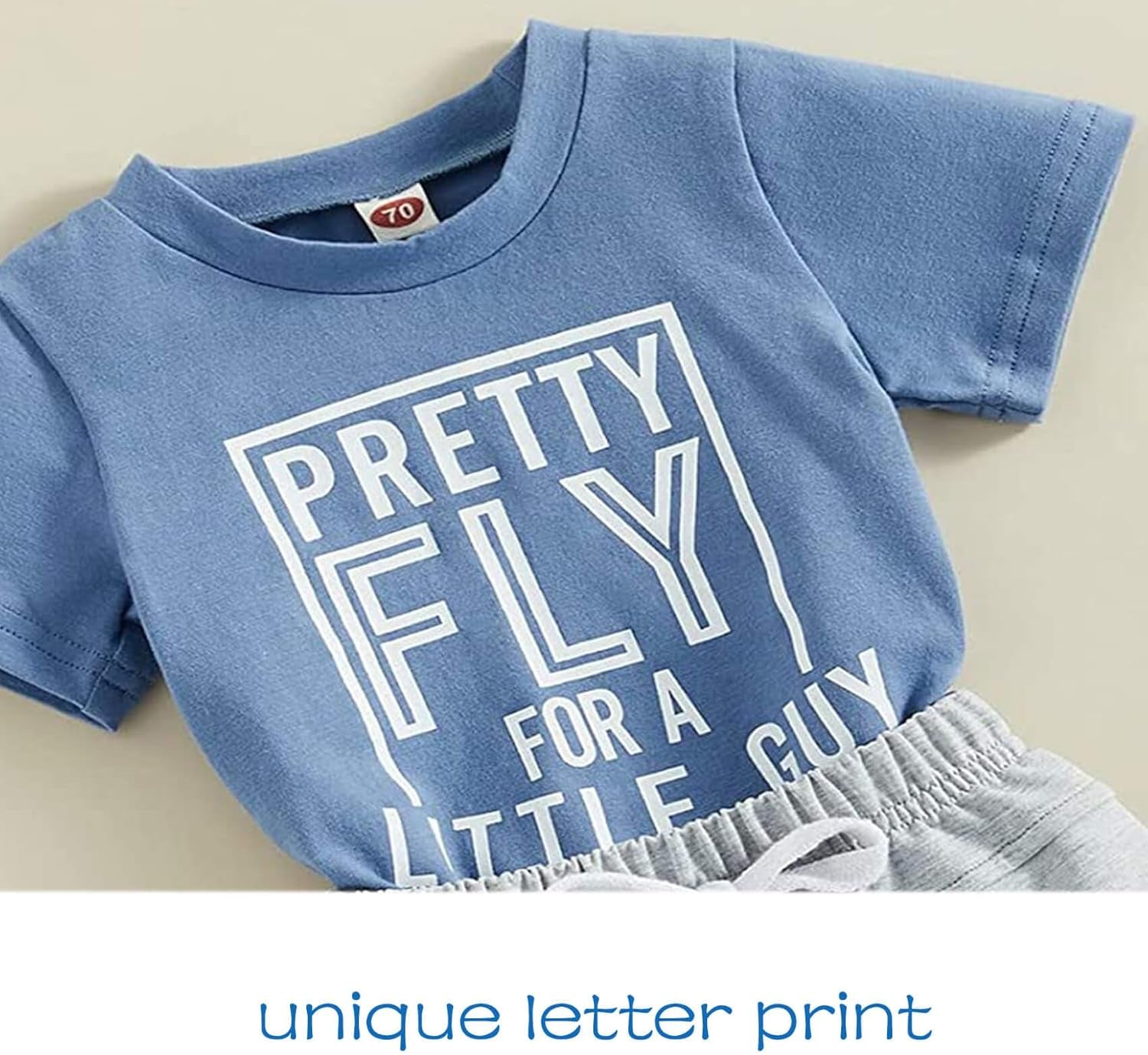 Toddler Baby Boy Summer Clothes Infant Boys Short Sets Letter Print T-Shirt Short Sleeve Outfits with Pocket 6M-4Y