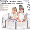 6-In-1 XL Large Baby Gym & Ball Pit, Play Mat & Play Gym, Combination Baby Activity Gym with Milestone Cards for Sensory Exploration and Motor Skill Development, Balls Are Not Included