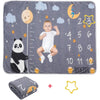 1 Set Baby Monthly Record Growth Milestone Blanket Newborn Photography Props Accessories Creative Cartoon Bear Printing