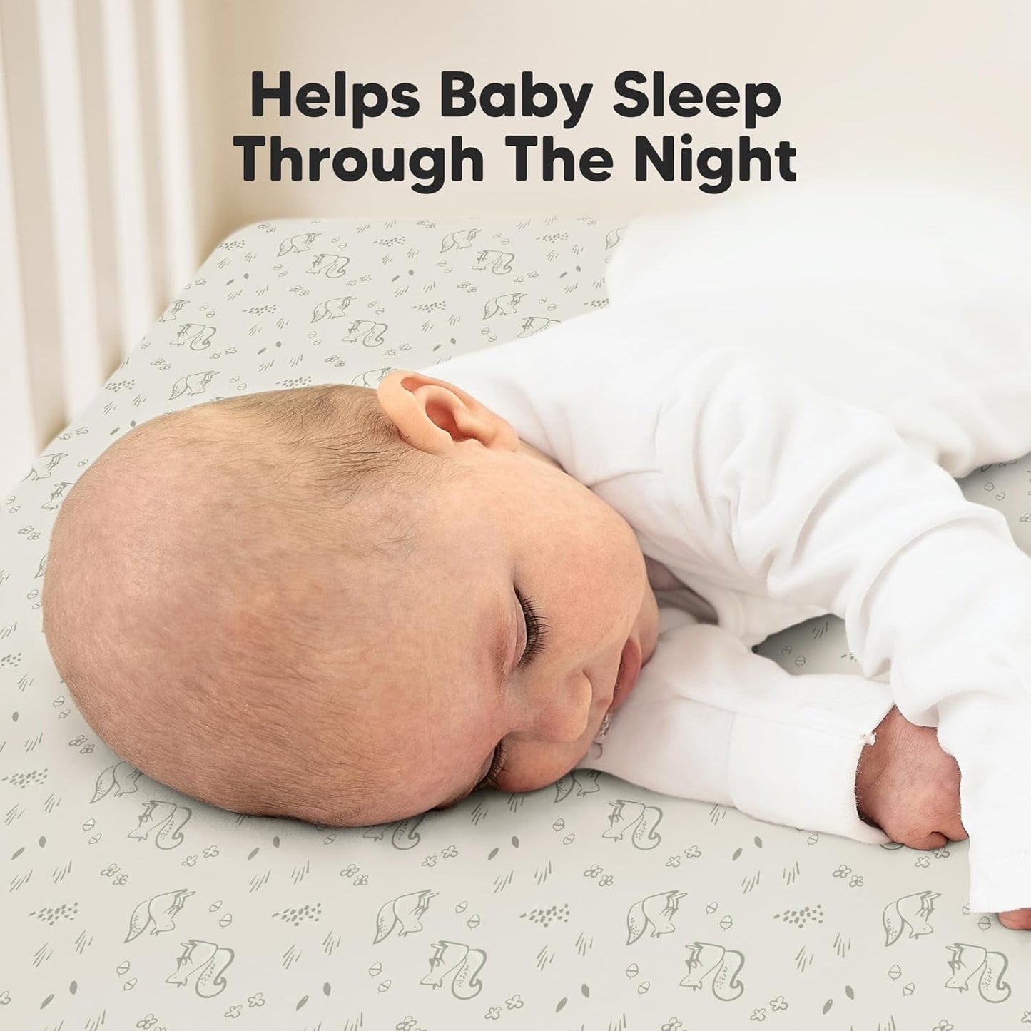 2-Pack Waterproof Crib Sheets for Girl, Boy - Organic Cotton Fitted Crib Sheets Neutral, Crib Mattress Protector Sheets, Soft Toddler Bed Sheets, Washable Infant Fitted Baby Crib Sheets (Pine Grove)