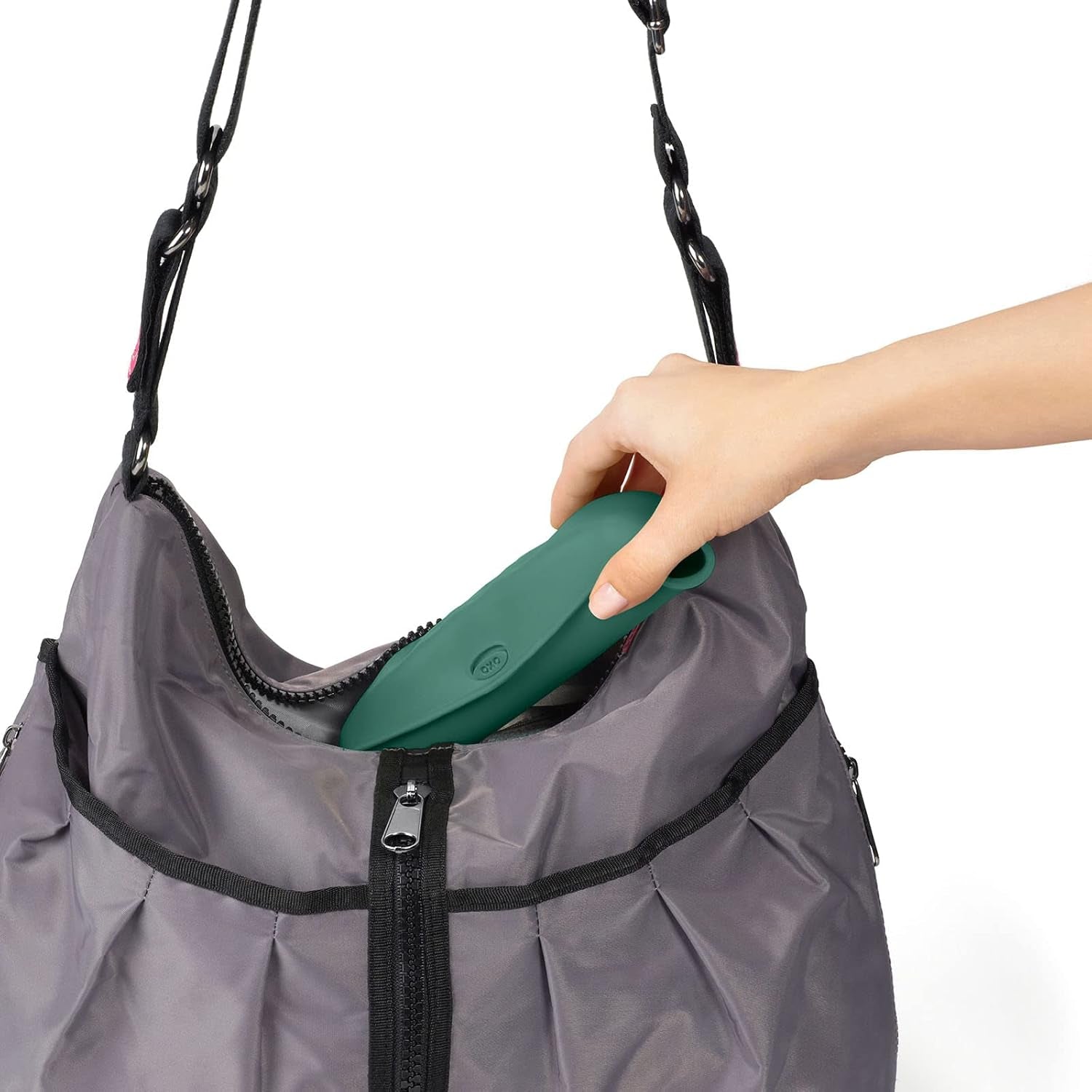 - Roll-Up Bib - Comfortable Soft Waterproof Lightweight Silicone Baby Bib and Toddler - Fabric Rolls up into Pocket for Travel and Storage - Sage
