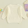 Children Toddler Girls Letter Embroidery Sweaters Knitted Autum Winter Baby Clothes round Neck Kids Girls Pullover Warm Tops
