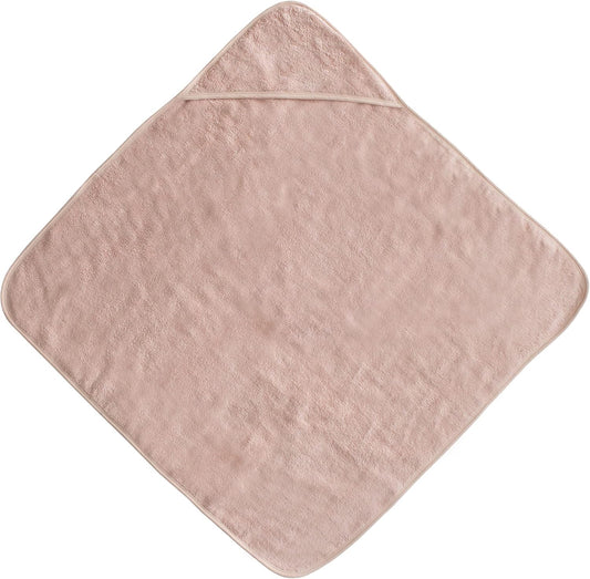 Hooded Towel | Unisex Hooded Towel for Babies & Toddlers | Material: 100% Organic Cotton | 77.5X77.5Cm | Machine Washable | Absorbent and Durable Fabric (Blush)