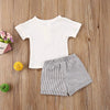 2020 Baby Summer Clothing Newborn Infant Baby Boy Girl Clothes Short Sleeve Tops T-Shirt Striped Pants 100% Cotton Outfits