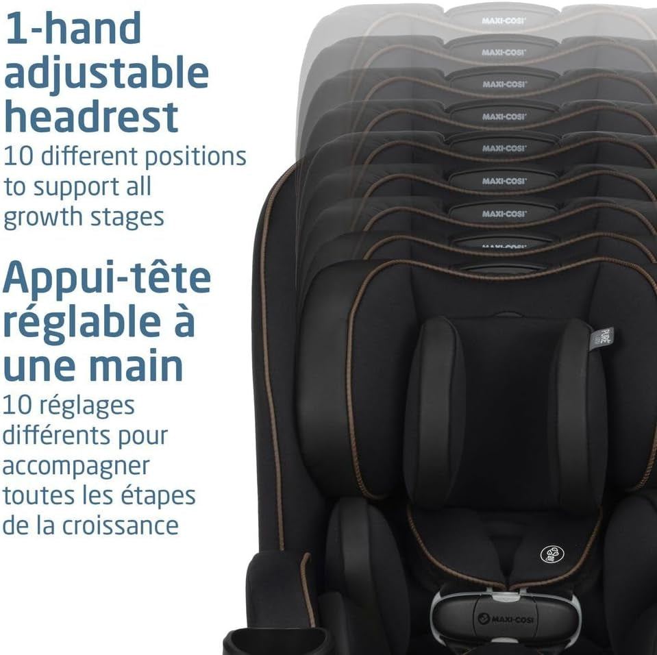 Kani 4-In-1 Car Seat, Convertible from Infant to Toddler (1.8-18 Kg), Ultra Slim, Washable Seat Cover, Designer Black