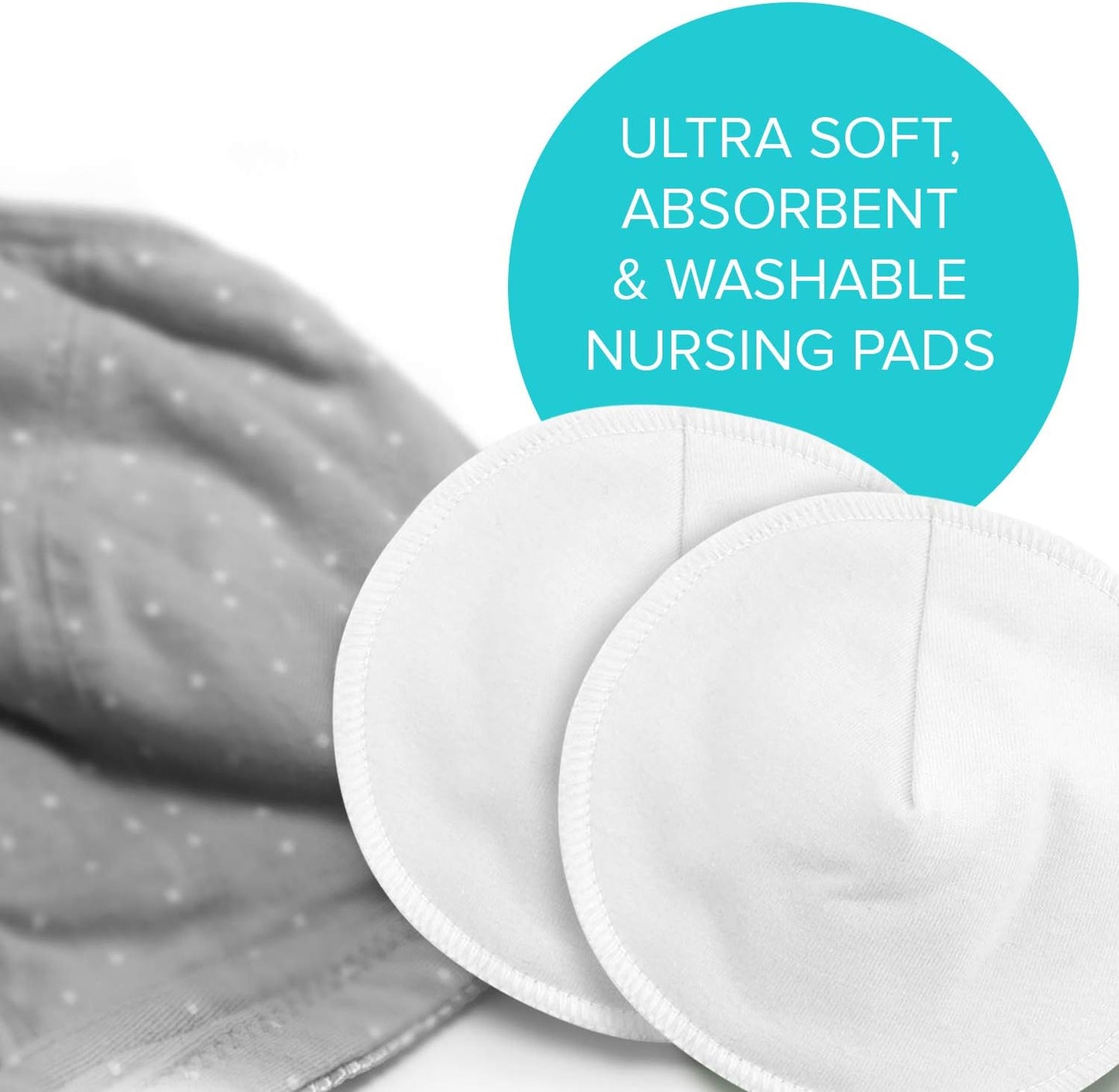 N900 Washable Nursing Pads, White