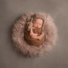 Newborn Photography Props Soft Baby Faux Fur Long Pile Blanket Background Kid Layer Cute Infant Photo Shoot Accessories