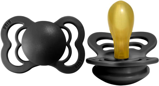 Pacifiers - Supreme Collection | Bpa-Free Baby Pacifier | Made in Denmark | Set of 2 Sand Color Premium Soothers | Size 0-6 Months