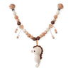 OOTDTY Crochet Elk Bunny Rattle Toys Wooden Baby Pram Clip Baby Gym Stroller Hanging Pendant Newborn Crib Mobile Rattle Toys